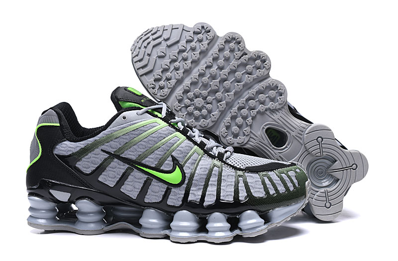 Nike Shox TL Men's Shoes Grey Black Green-01